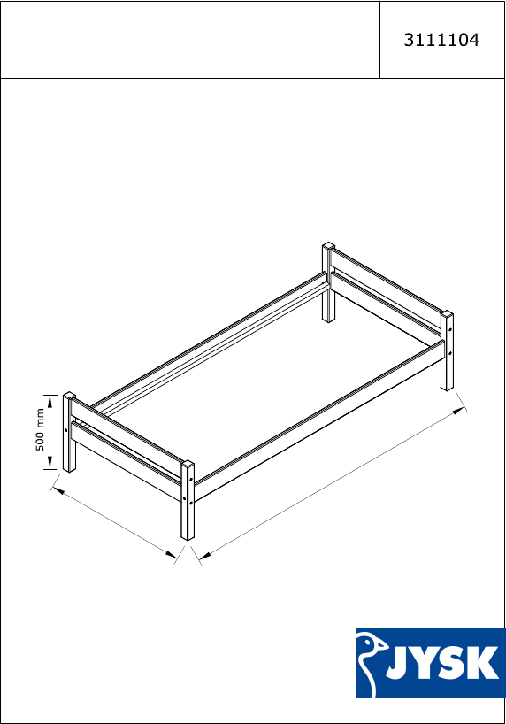 Manual JYSK Sallinge (90x200) Bed Frame