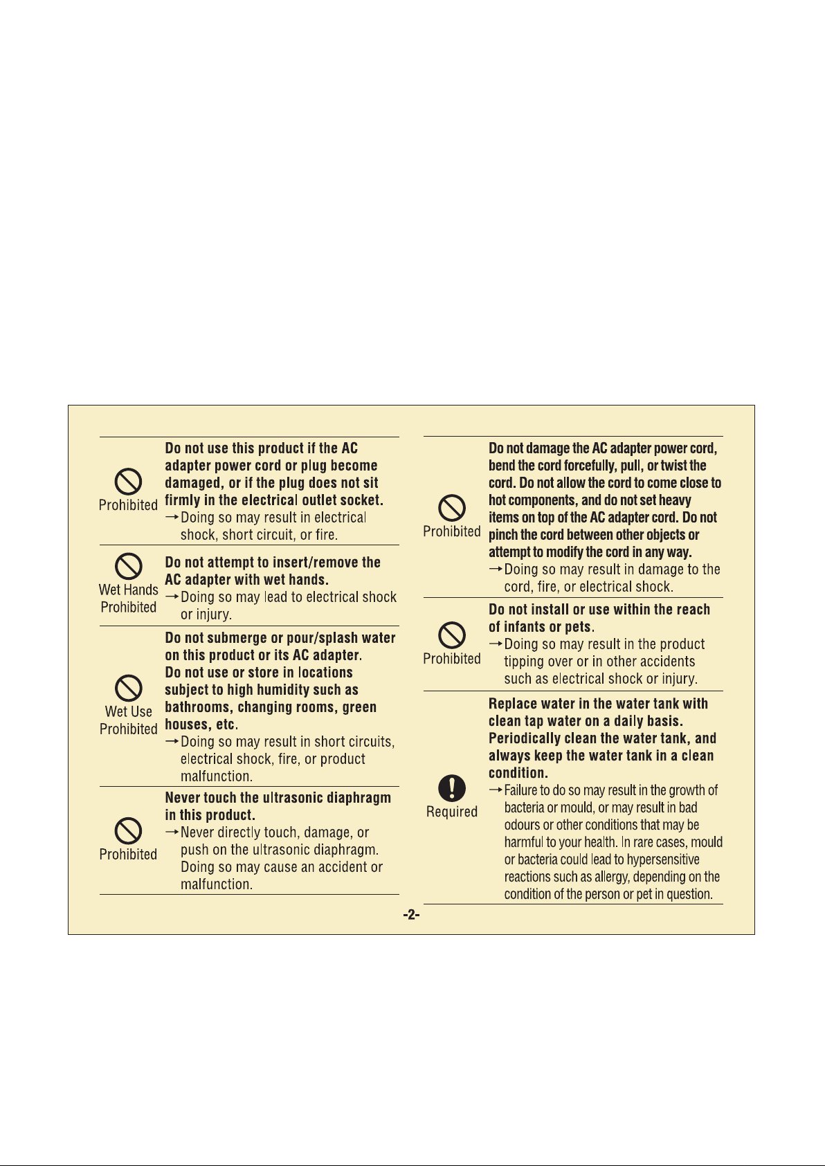 Manual Muji HAD001GLWAO Aroma Diffuser