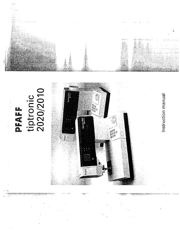 Manual Pfaff tiptronic 2020 Sewing Machine