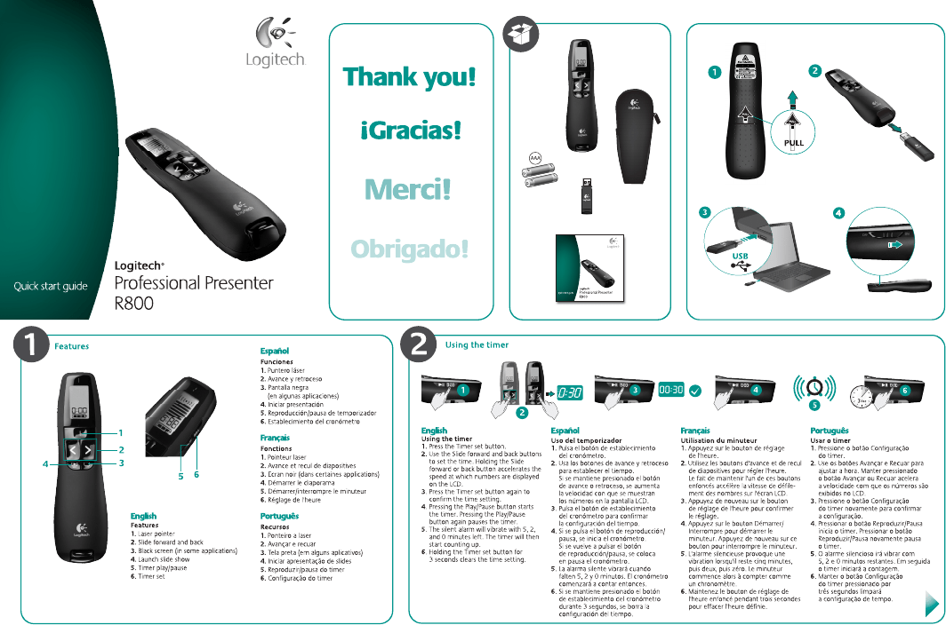 Manual Logitech R800 Professional Presenter