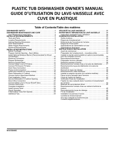 Manual Whirlpool WDP540HAMZ Dishwasher