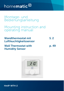 Bedienungsanleitung Homematic HmIP-WTH-2 Thermostat