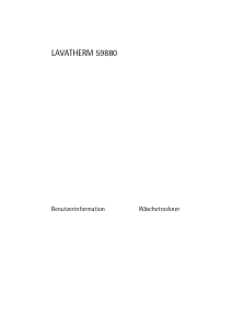 Bedienungsanleitung AEG T59880 Lavatherm Trockner