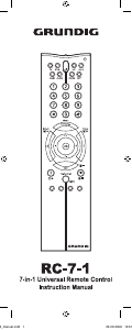 Manual Grundig Rc-7-1 Remote Control