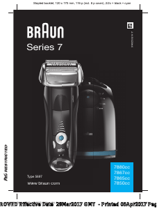 Handleiding Braun 7865Cc Series 7 Scheerapparaat