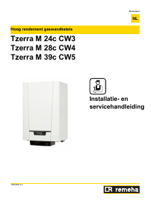 Handleiding Remeha Tzerra M 39C Cw5 Cv-Ketel