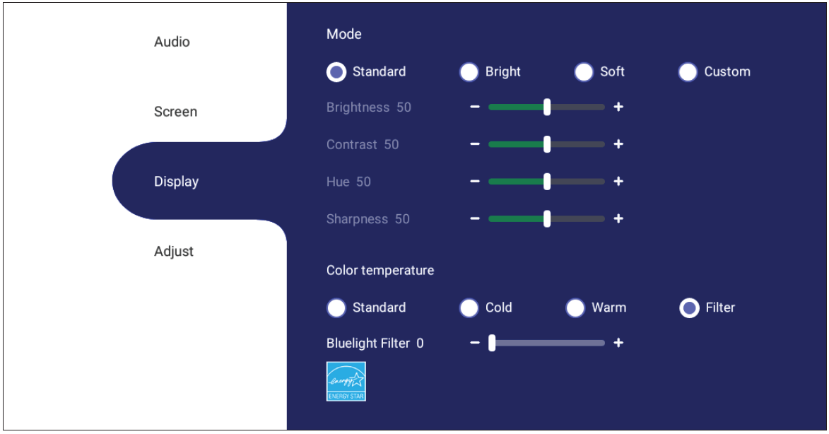 IFP4320 OnScreen Display Menu ViewSonic ViewBoard