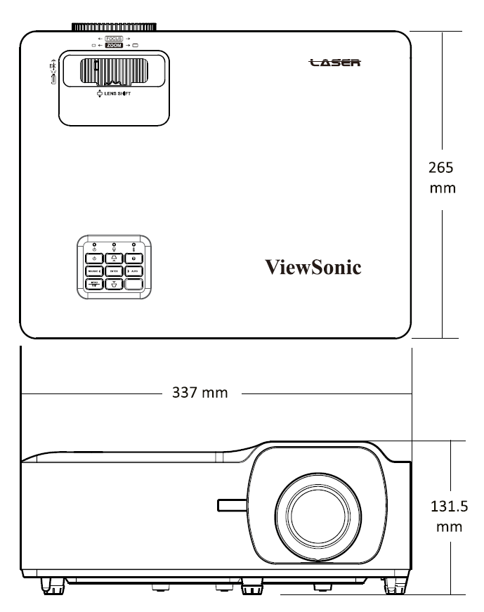 LS751HD Specifications ViewSonic Projector
