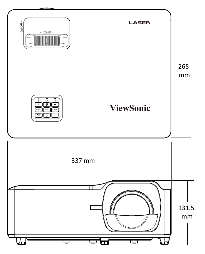 LS710HD Specifications ViewSonic Projector