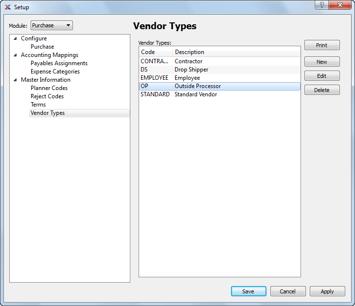 12.3.6. Vendor Types