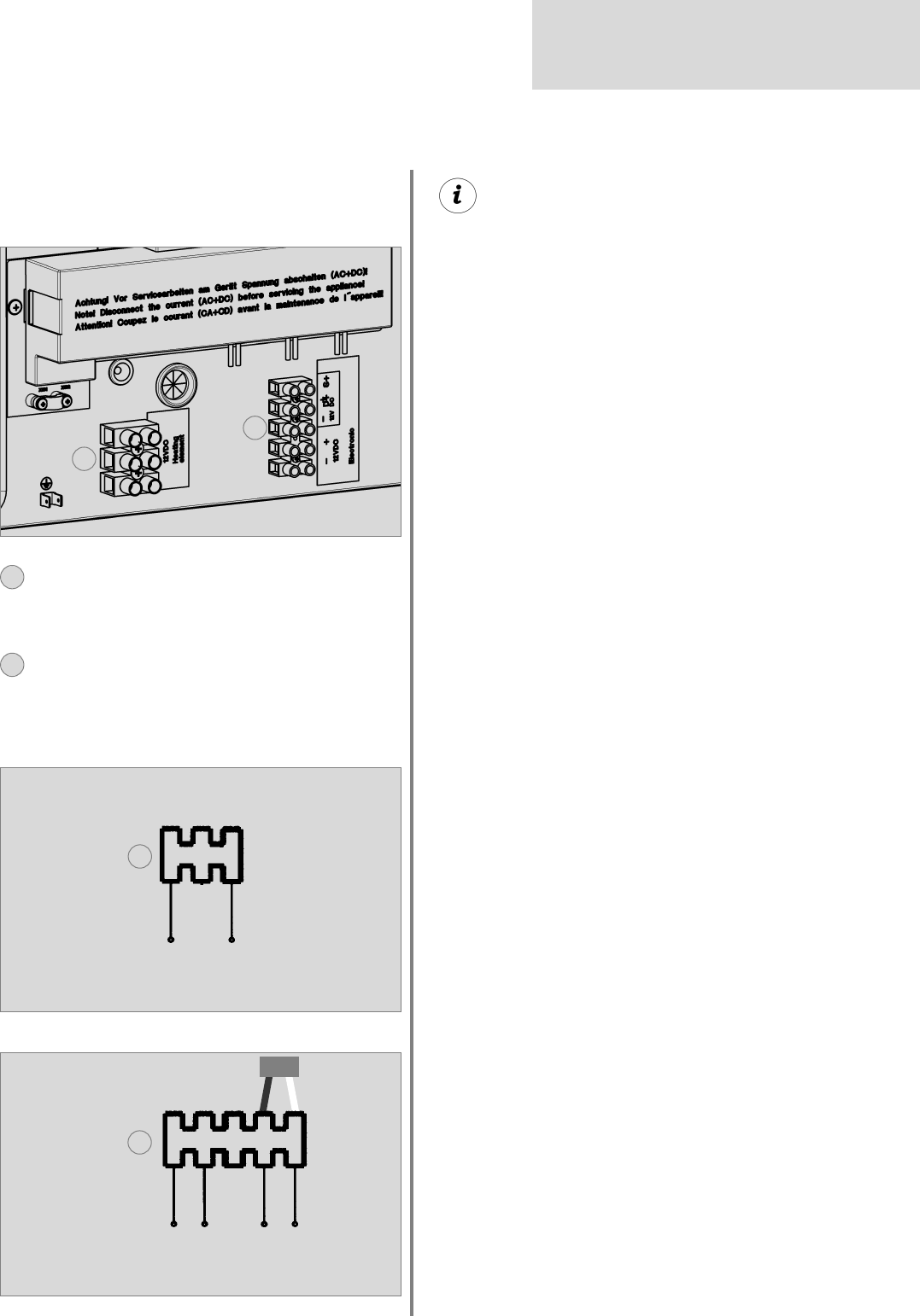 Dometic RMD 8501, RMD 8505, RMD 8551, RMD 8555 4.9.3 Terminal strip, 4.