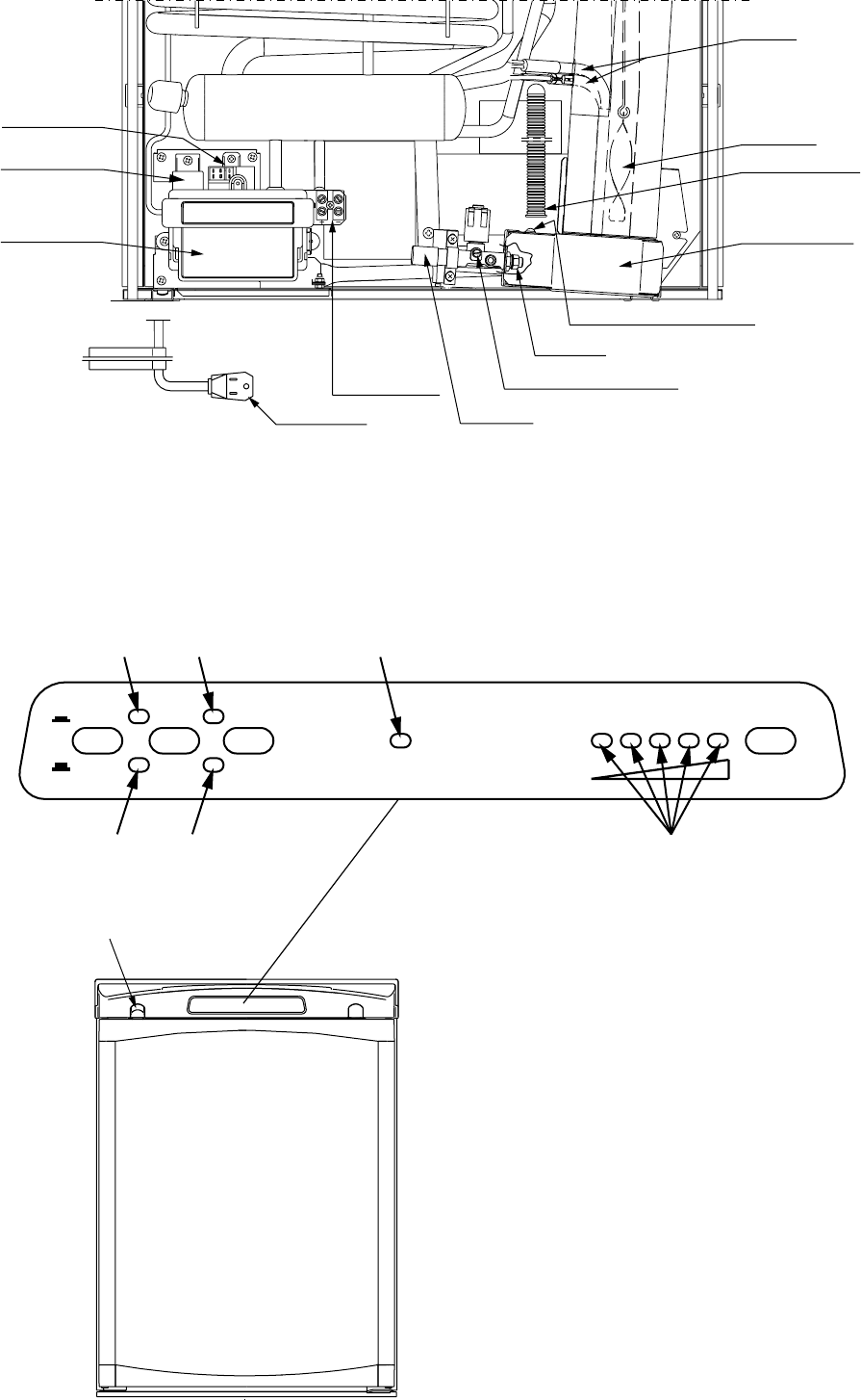 Dometic RM2354 Refrigerator control panel, 1234 F C, B, AC