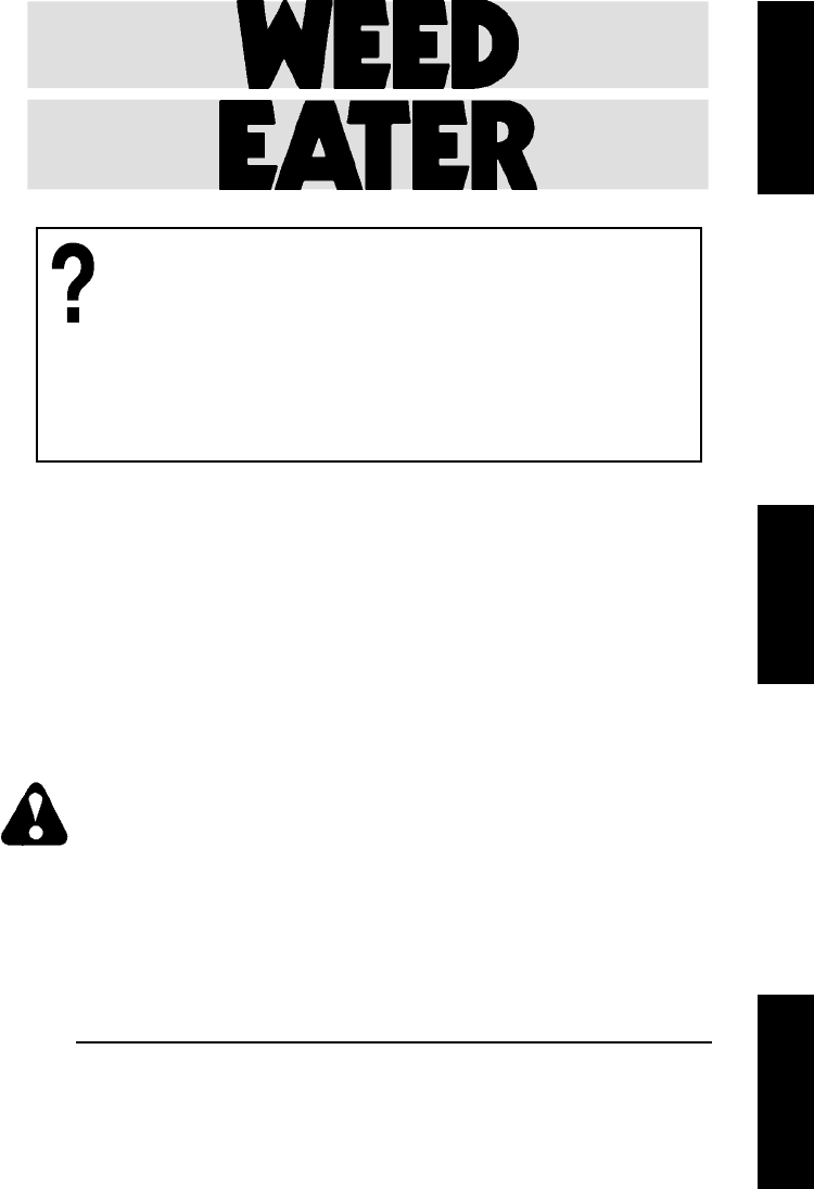 Weed Eater W25CB manual