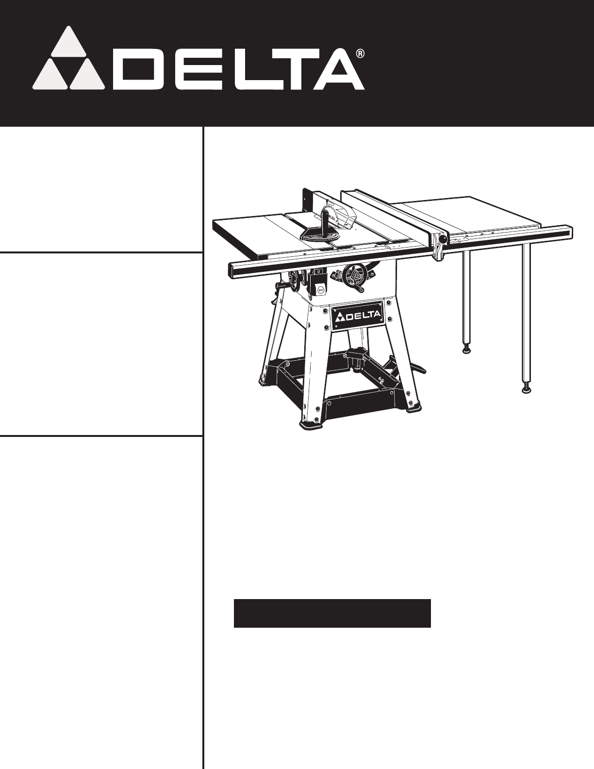 Delta 36978, 36979 instruction manual