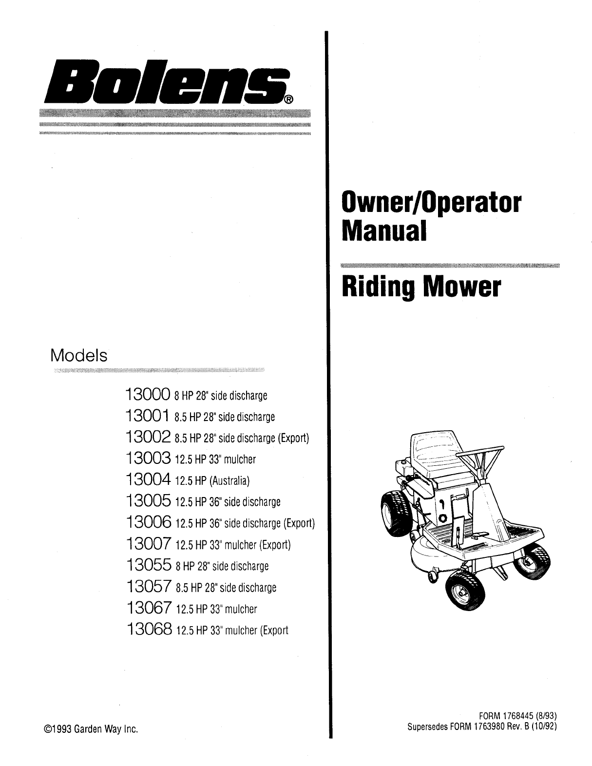 MTD 760-770 Shift Lever, Parking Brake, Deck Lift Lever, Clutch.