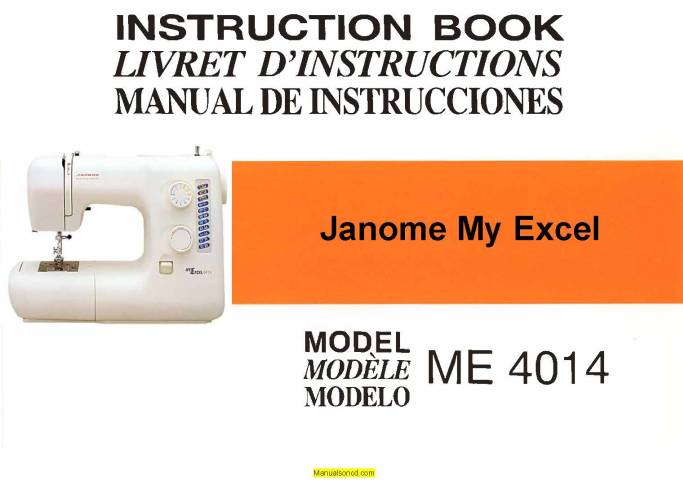 New Home Janome Instruction Manuals