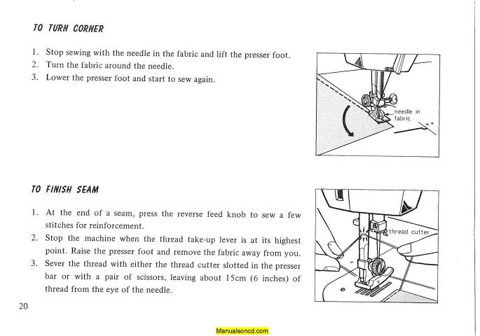 New Home Janome 631 Sewing Machine Instruction Manual