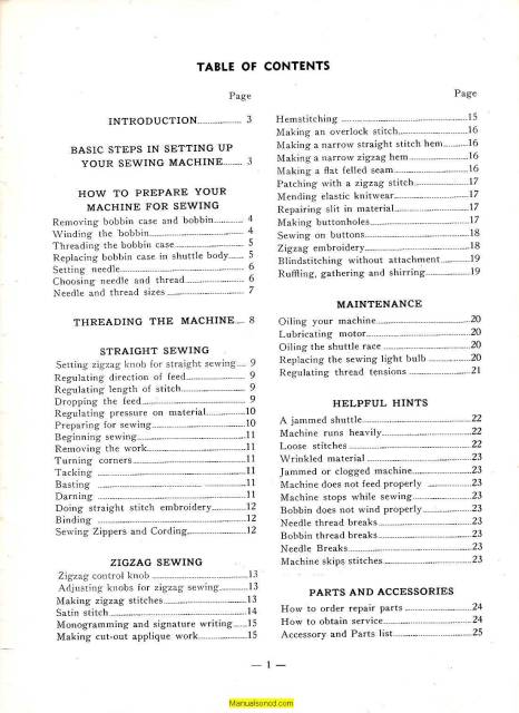 Montgomery Ward URR-260 Sewing Machine Instruction Manual