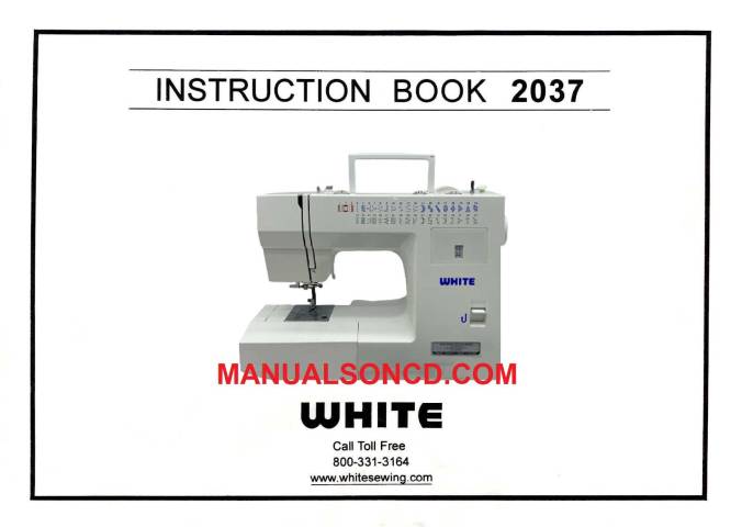 White 2037 Sewing Machine Instruction Manual