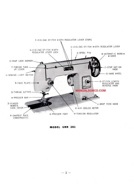 Montgomery Ward URR 261 Sewing Machine Instruction Manual