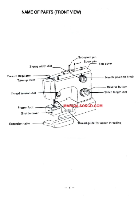 White 1418 Sewing Machine Instruction Manual