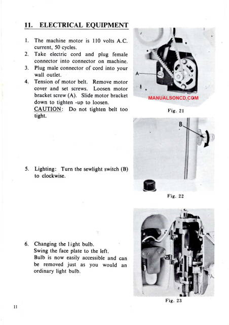 Necchi Alco A709-4 Sewing Machine Instruction Manual