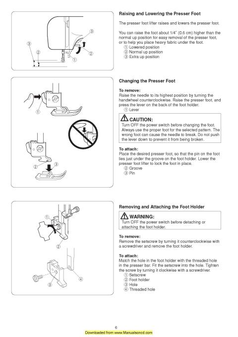 Necchi FA16 Sewing Machine Instruction Manual