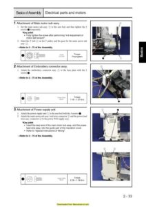 Brother SE400 Sewing Machine Service Manual Plus Parts