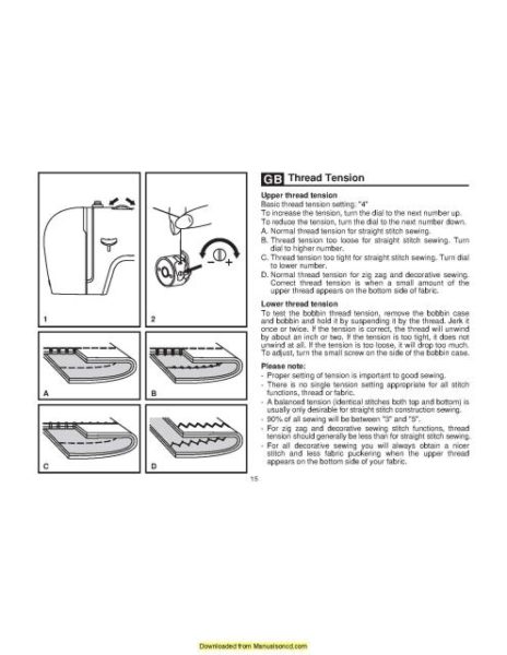 Singer 2263 Sewing Machine Instruction Manual