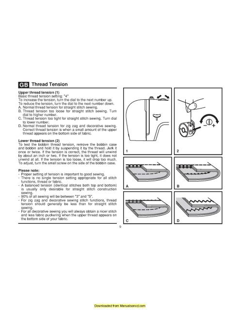 Singer 2259 Sewing Machine Instruction Manual