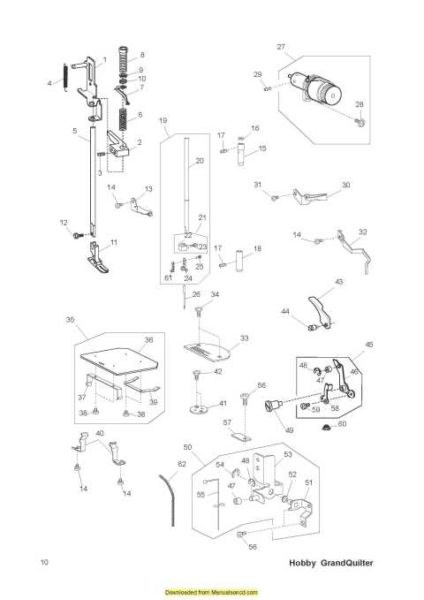 Pfaff 1200 Hobby GrandQuilter Sewing Machine Service Manual