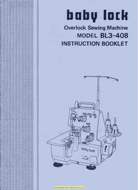 Baby Lock Sewing Machine Manual