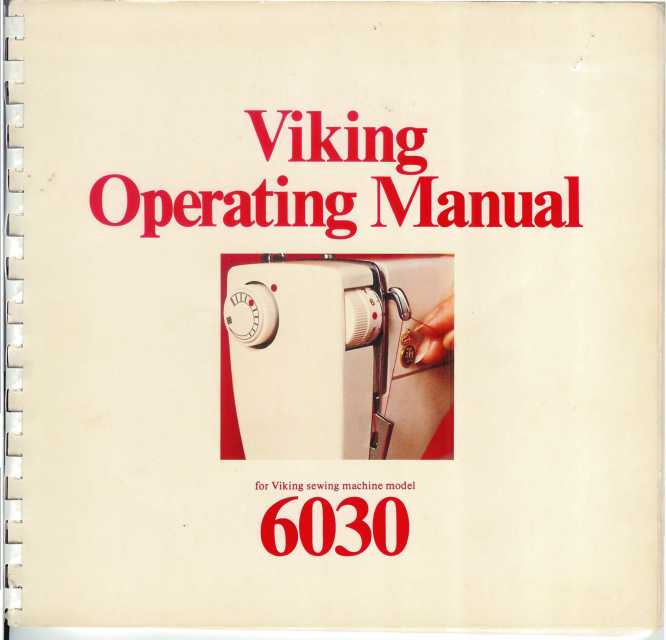 Viking 6030 Sewing Machine Instruction Manual