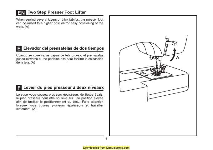 Singer 3323 Sewing Machine Instruction Manual