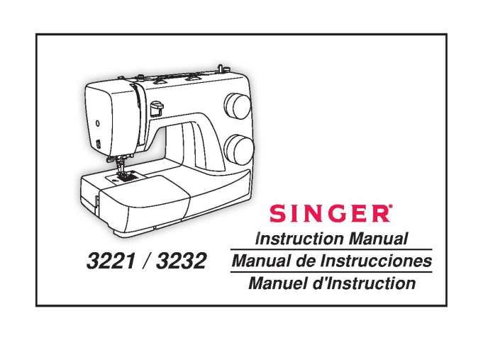 Singer 3221-3232 Sewing Machine Instruction Manual