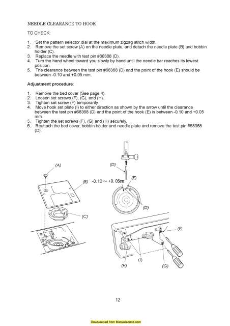 Janome 659 Sewing Machine Service-Parts Manual