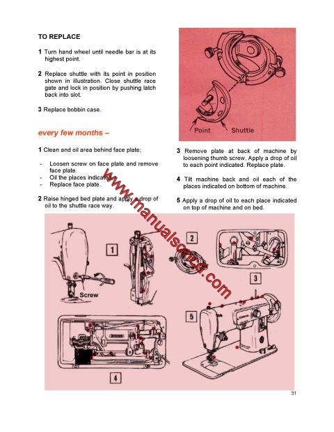 Singer 223 Sewing Machine Instruction Manual