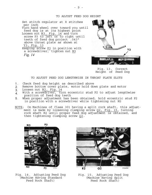 Singer 301 - 301A Sewing Machine Service Manual
