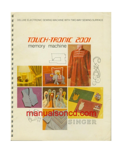 Singer 2001 Touch-Tronic Sewing Machine Instruction Manual