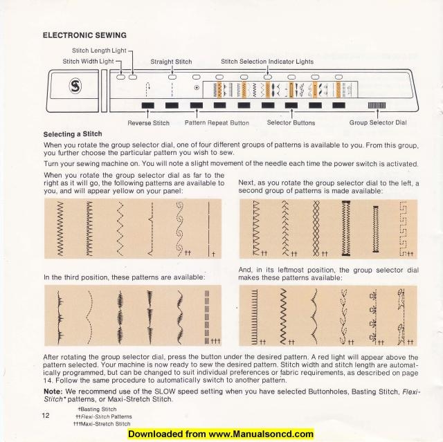Singer 2000 Athena Sewing Machine Instruction Manual