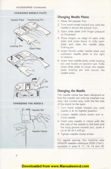 Singer 522 Sewing Machine Instruction Manual
