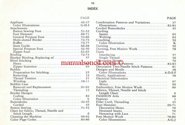 Singer 500 SLANT-O-MATIC Sewing Machine Manual