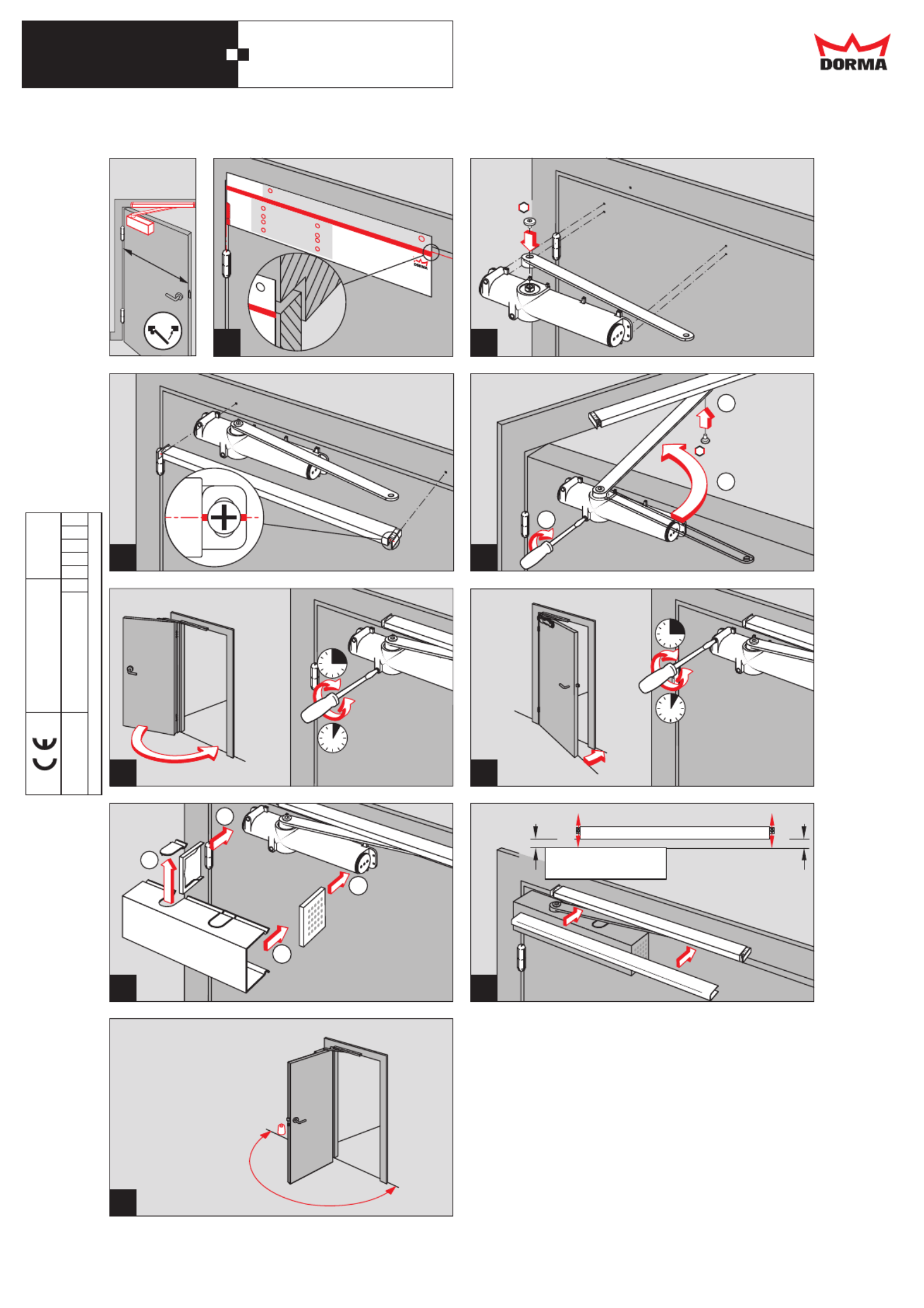 Dorma TS92 B Bedienungsanleitung (4 Seiten)