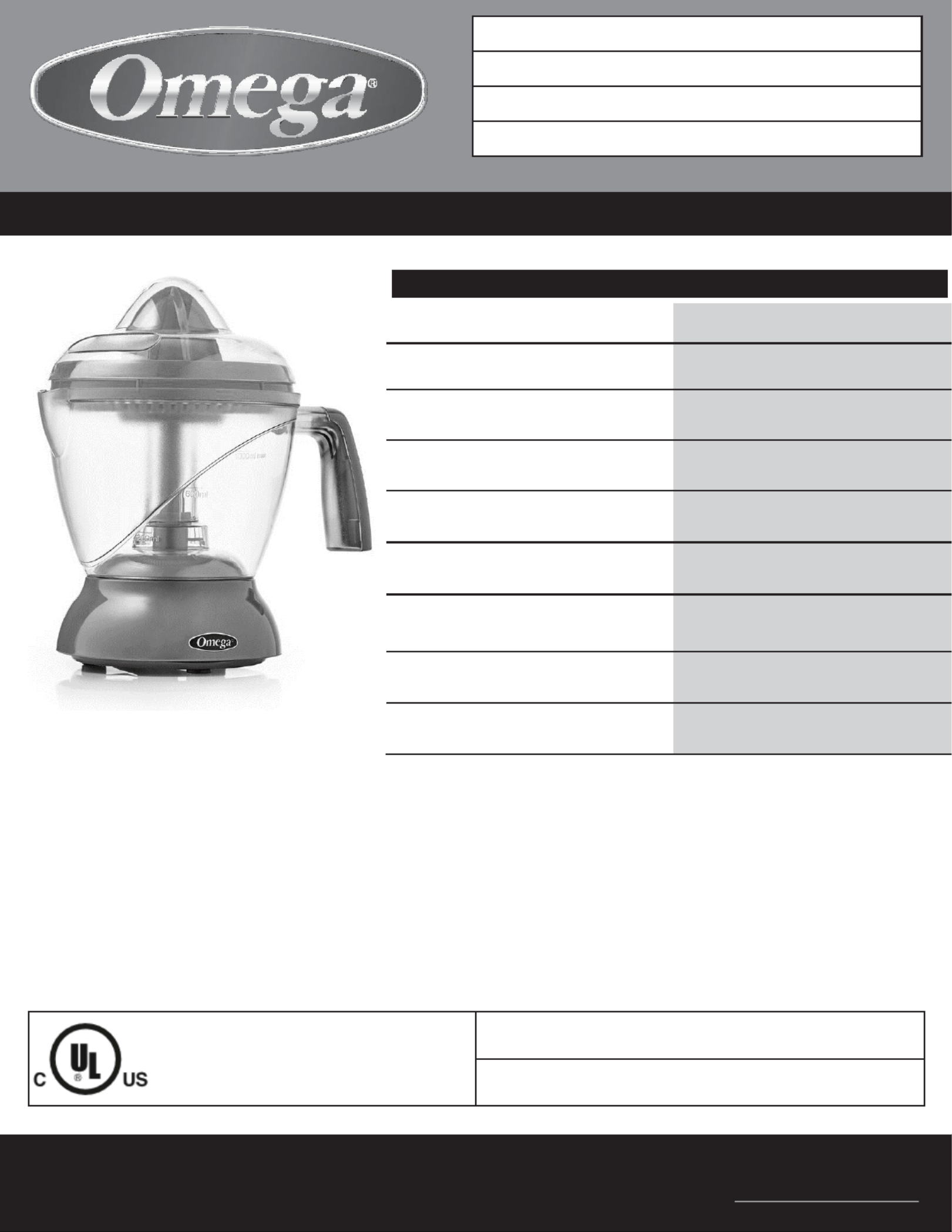 Omega CJ1000 Manual (2 Sider)