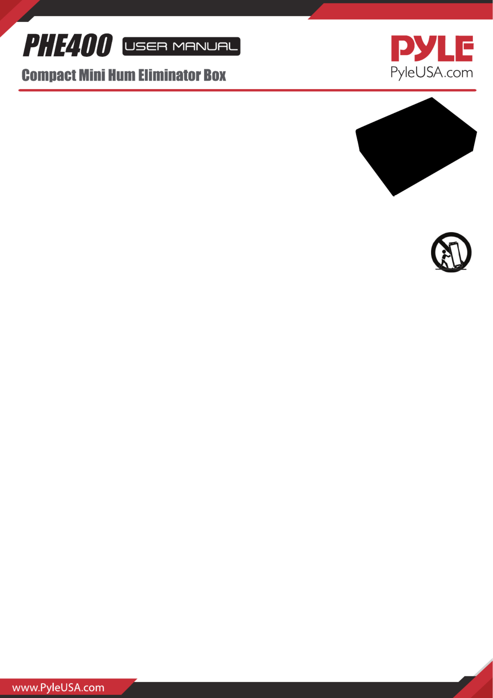 Pyle PHE400 Bedienungsanleitung (2 Seiten)