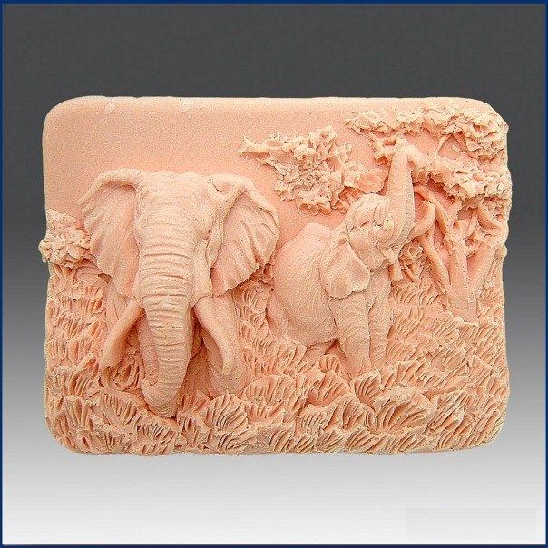 💚 Silicone mold Charming elephants 💚