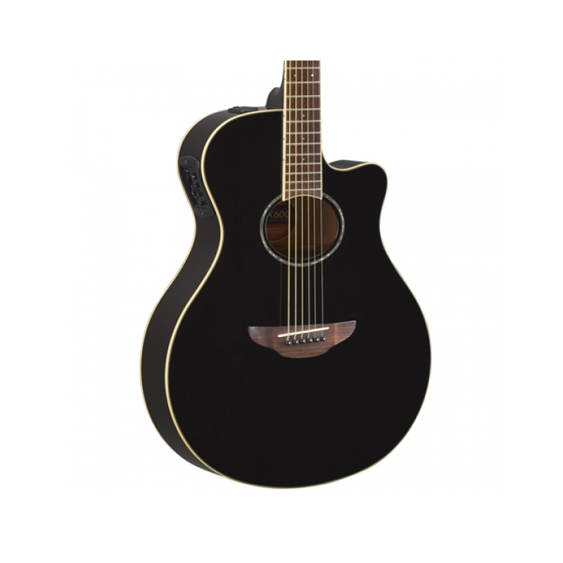 Yamaha APX 600 Semi Acoustic Guitar Black Manuel Industries