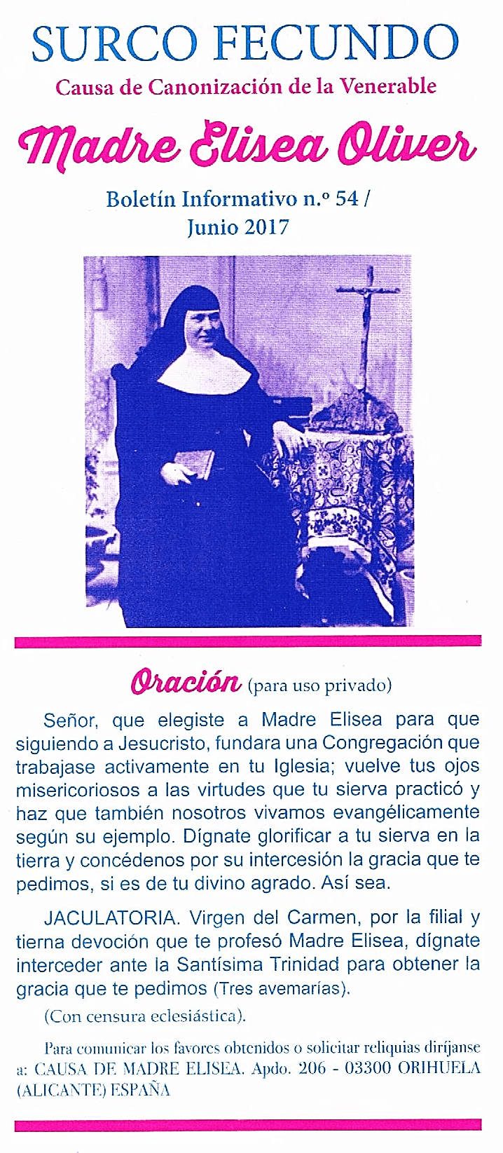 madre elisea oliver Contracorriente