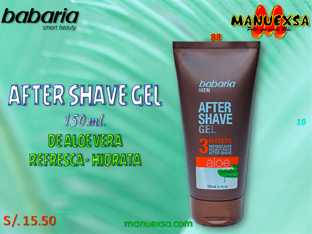 AFTER SHAVE GEL FOR MEN 3 EFECTOS. 150 ml. MANUEXSA