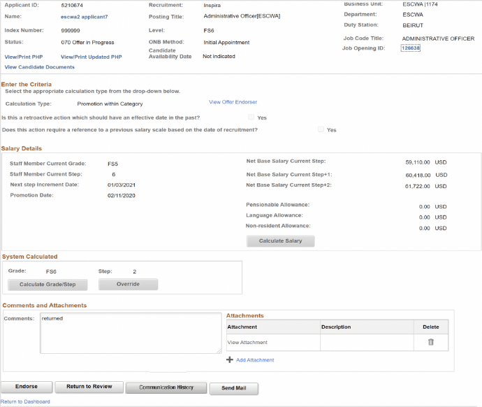 For Calculations Based on a Current Staff Member’s Grade/Step as well